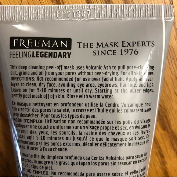 NWT Freeman Mask 2 Pack- Volcanic Ash Peel Off Mask & Polishing Gel Mask & Scrub - Picture 10 of 14